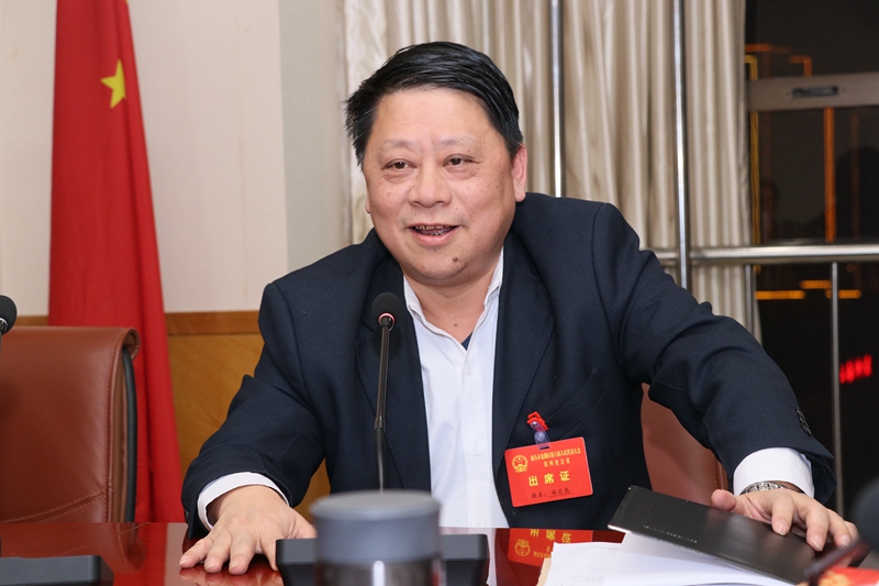 龙湖区人大代表,区委林定亮书记参加区六届人大四次会议金霞代表团