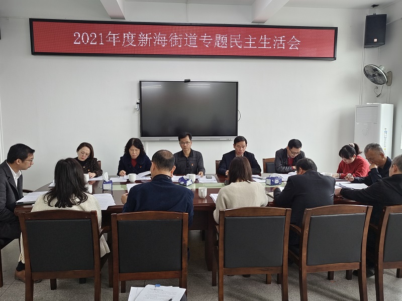 新海街道召开2021年度领导班子党史学习教育专题民主生活会